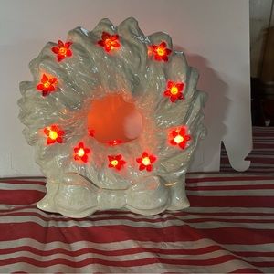 White mother of pearl wreath